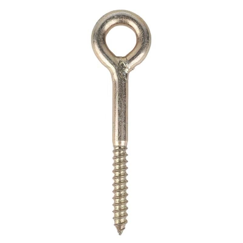 China Custom Sizes Small SS316 Open Eyes Hook Screw Long Metal Stainless Steel Weld 45mm M8 Sheep Eye Screws