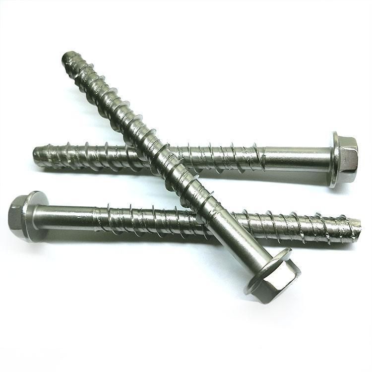 Hex Masonry Concrete Bolt Anchor Self Tapping Screw High Quality Carbon Steel Hex Head Concrete Bolt White Zinc Plated