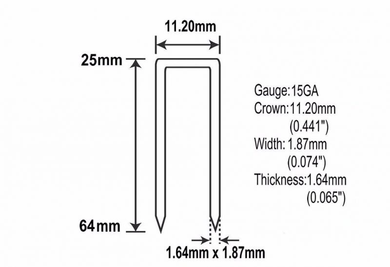 Q40 Q60 Chinese Manufactures Wood Working Staples Pins