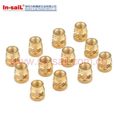 Double-Twilll Knurled Brass Threaded Insert Nut