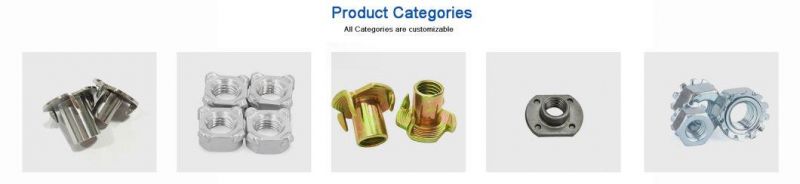 Customized Hardware Copper Brass Square Nut Rollor Nut Connector Nut