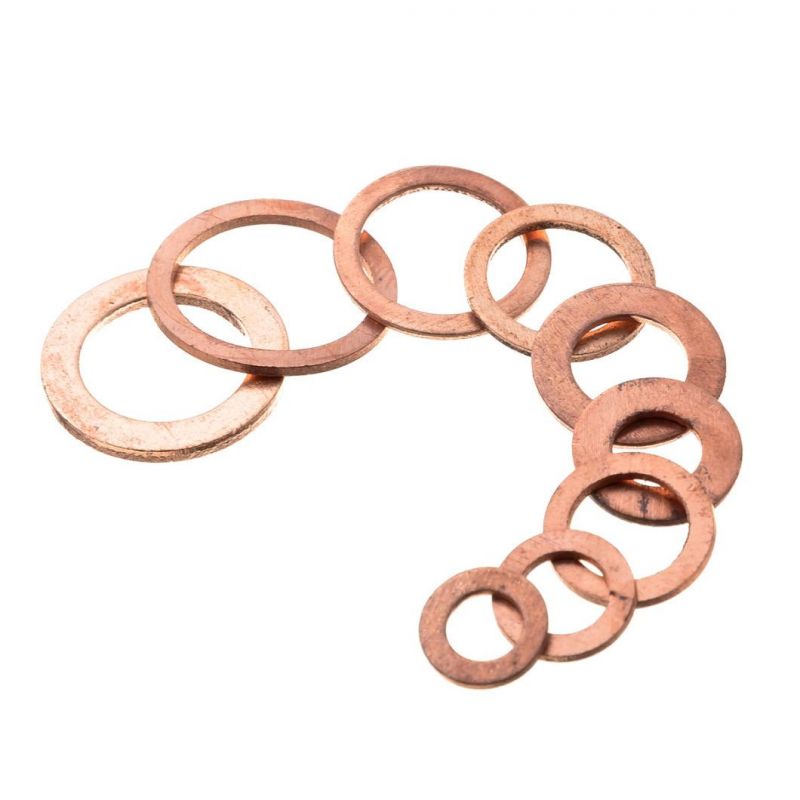 200PCS Kit with Flat Sealing Copper Gasket Washer