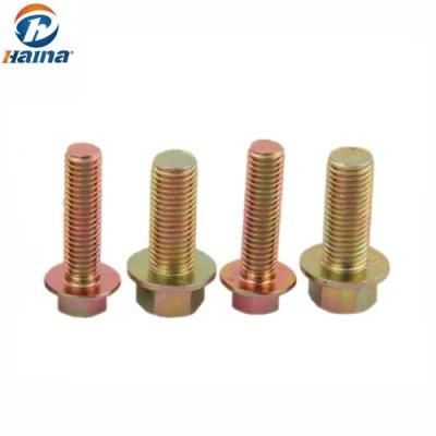High Quality Color Zinc Plated Hex Flange Bolts