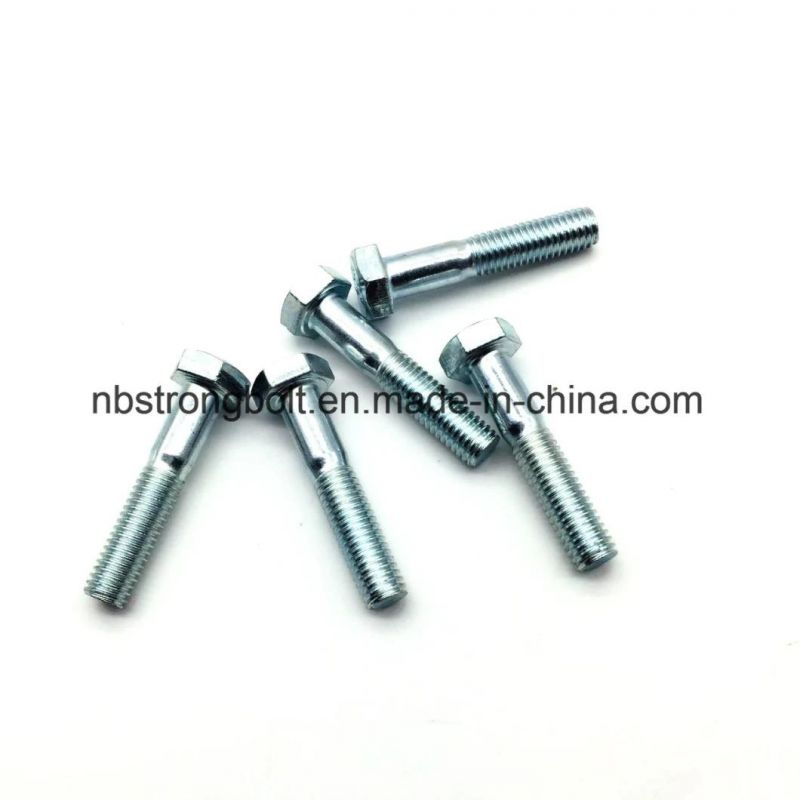 DIN931 Screw Hex Bolt, Hex Cap Screw Gr. 10.9 White Zinc