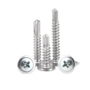 Factory Production in China Zinc-Aluminum Coated Stainless Steel Button Truss Head Self Drilling Wafer Head Screw
