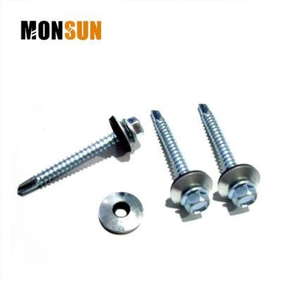 Zinc Steel Hex Head Self Drilling Screw with EPDM Washer for Roofing
