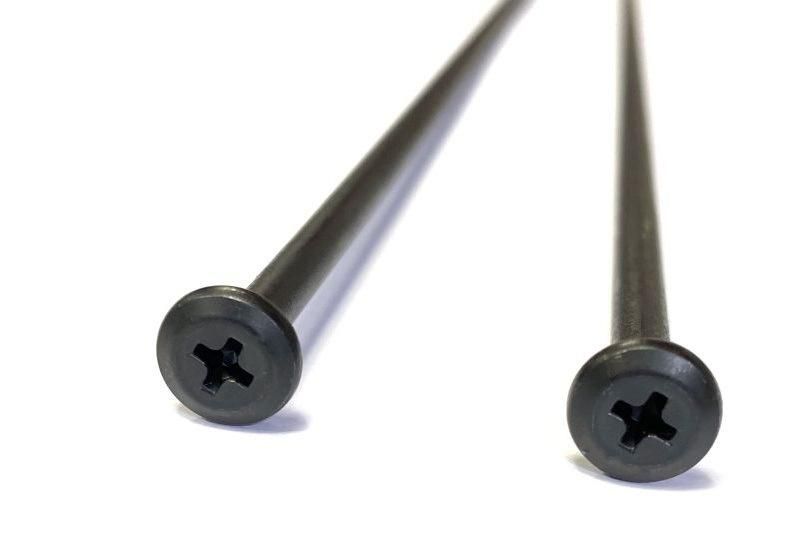 Customized Black 365mm Steel Pan Head Phillips Extra Long Screws