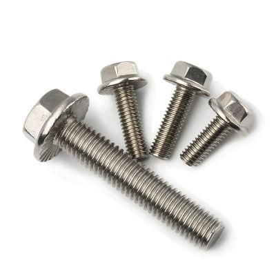 High Quality A2-70 Stainless Steel Hexagon Flange Bolts with Serrated