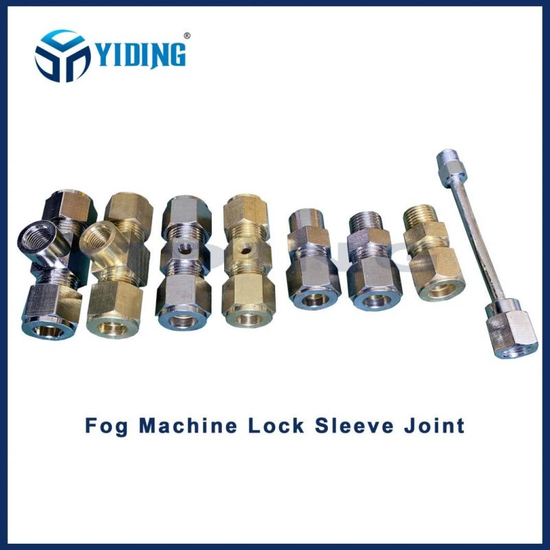 Misting Tee Push Slip Lock Fitting High Pressure Fogging Machine Slip Lock Tee Connector Brass Joint Fog Machine T Fitting Quick Slip T Joint Straight Fitting