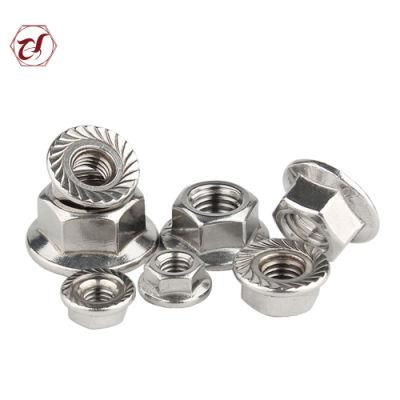 SS304 SS316 DIN6926 Hexagon Nuts with Flange and with Non-Metallic Insert