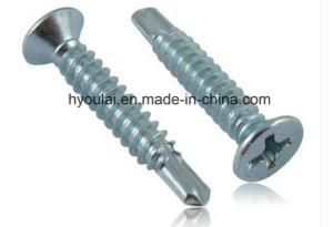 Countersunk Head Self Tapping Self Drilling Screw Zinc Plated