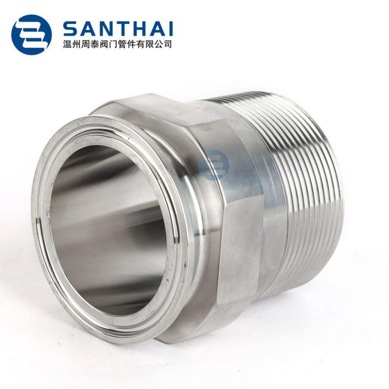 Non- Standard Sanitary SS304 SS316L Stainless Steel Clamp Male Adapter