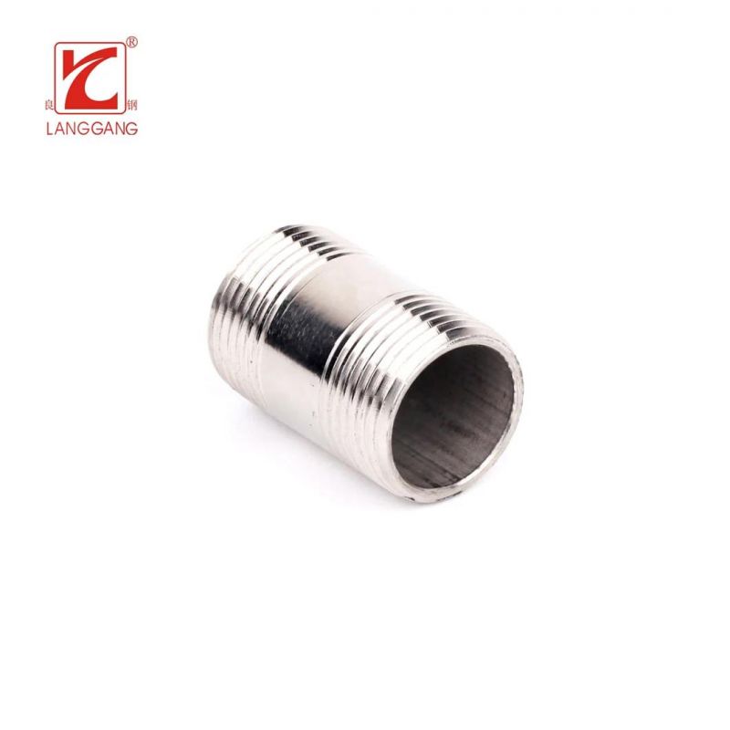 Stainless Steel Pipe Nipple Forged Pipe Fittings High Pressure Thread Connectors