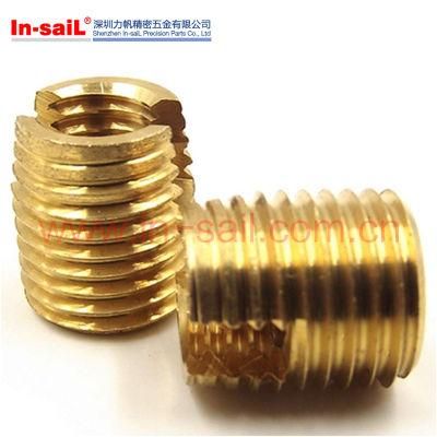 Self-Tapping Brass Threaded Inserts Nut Slotted