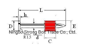 High-Strength Shooting Nail with Red Washer Zp (Cold Forge)