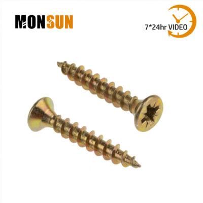 Countersunk Csk Flat Head Zinc Plated Carbon Steel Pozidirv Furniture Hardware Chipboard Screw Made in China