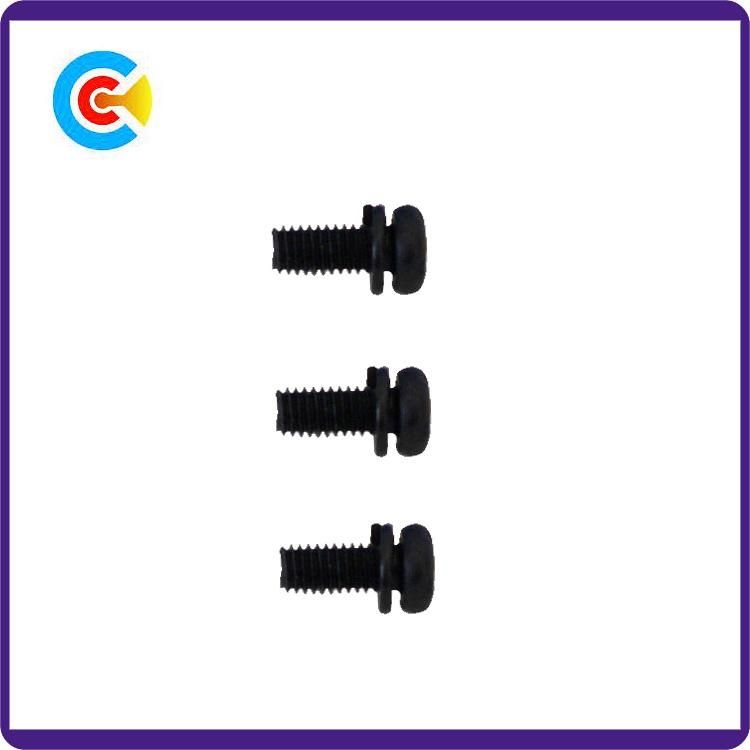 GB/DIN/JIS/ANSI Carbon-Steel/Stainless-Steel 4.8/8.8/10.9 Galvanized Cross Spring Washer Combination Screw