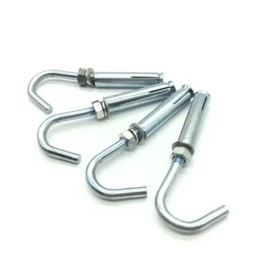 Blue Galvanized Sleeve Anchor Bolt with Hook