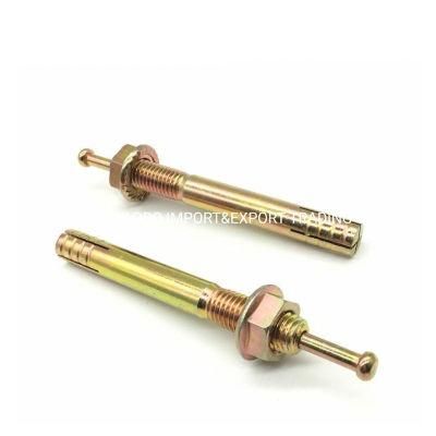 Yellow Zinc Metal Heavy Duty Expansion M12 Metal Hit Anchor