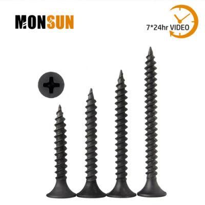 Fine Thread Black Phosphated Bugle Phillips Head pH Reces Drywall Screws/Tornillos for Plasterboard