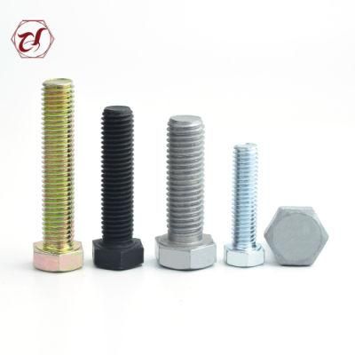 Yellow Black Zinc Plated Full Thread Hex Bolt/Zinc Coating Bolt/High Strength Bolt