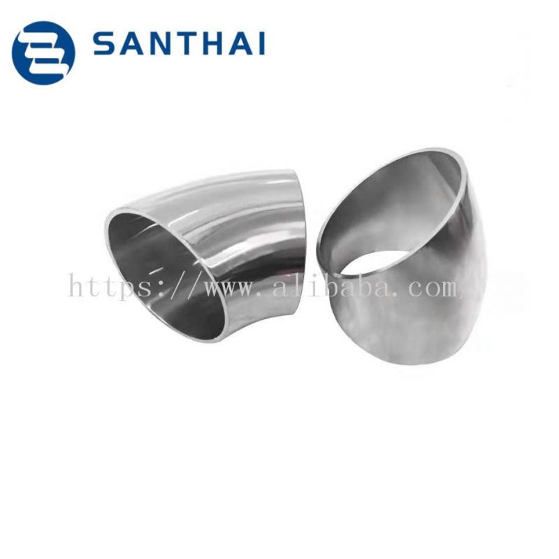 1 Inch 45/90/180 Degree Weld Tri Calmp Sanitary Stainless Steel Elbow with Good Prices