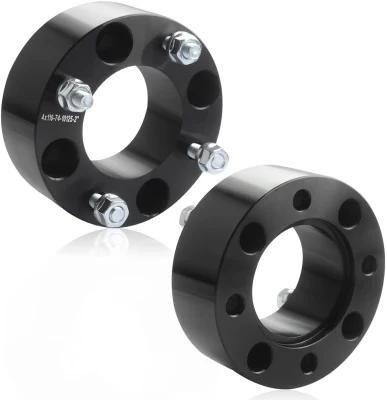 4X110 ATV Black Wheel Spacers with 2&quot; 74mm Hub Bore 10X1.25 Studs