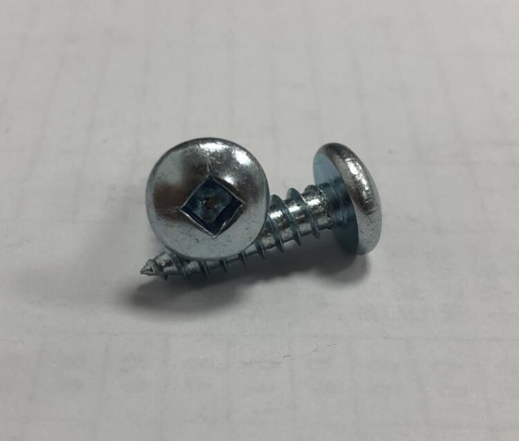 Square Drive Pand Head Tapping Screws DIN7981 Zinc Plated