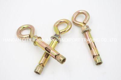 M10*120 Expansion Bolt with Eye /Yellow Galvanizing Sleeve Anchor with Eye Bolt