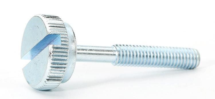 Zinc Plated Thumb Knurled Slotted Head Shoulder Screws