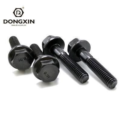 M4 M6 M8 M10 Black Carbon Steel Flange Bolts with Factory Price