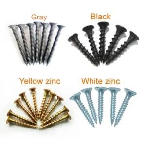 Black Phosphated Galvanized Wood Screw Self Tapping Screw Bugle Flat Head Tornillos Drywall Board Screw to Wood Schraube
