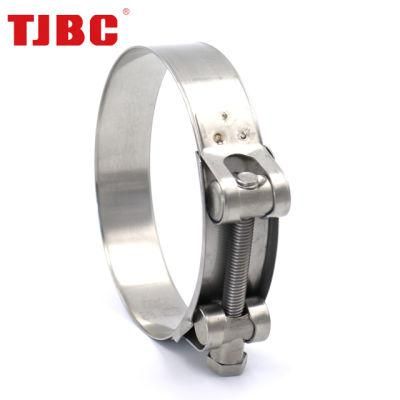 48-51mm Bandwidth T-Bolt Hose Unitary Clamps 304ss Stainless Steel Adjustable Heavy Duty Tube Ear Clamp for Automotive