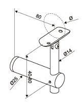 Stainless Steel Handrail Bracket (SFC-404)