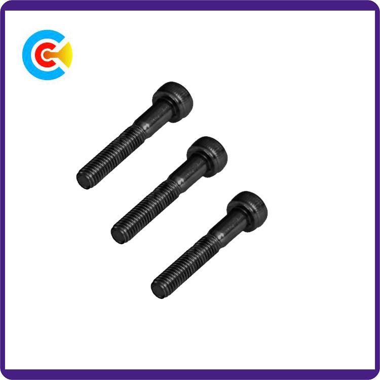 DIN/ANSI/BS/JIS Carbon-Steel/Stainless-Steel Black Zinc Cylindrical Head Hexagon Machine Screws