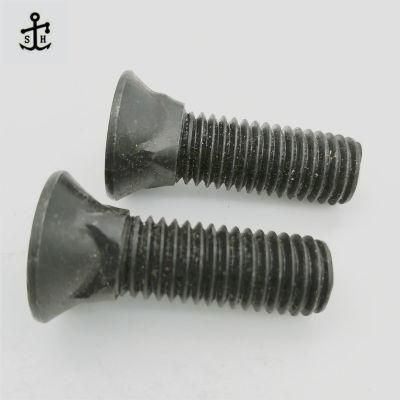DIN608 Gr 8.8 10.9 Flat Csk Head Square Neck Galvanized Black Plow Bolt Made in China