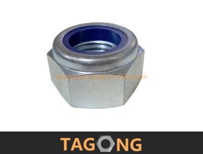 Zinc Class10 Blue Ring Plastic Insert Prevailing Torque M24 DIN 982nylon Nuts