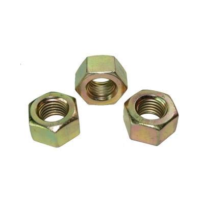 ASTM 18.2.2 Hex Nut Hex Head Nut Carbon Steel Yellow Zinc Plated Galvanized