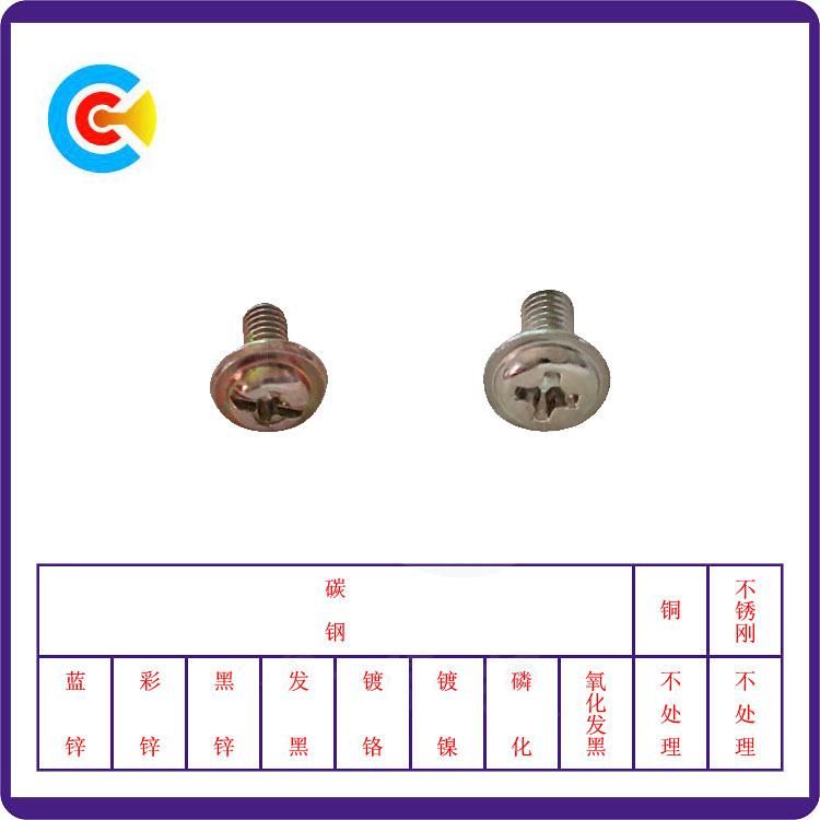 Steel Fasteners Cross Flange Pan Head Screws for Electrical Appliances