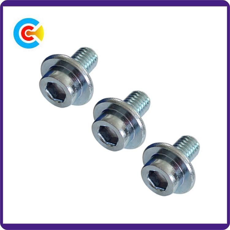 DIN/ANSI/BS/JIS Carbon-Steel/Stainless-Steel Non-Standard Hexagonal with Round Head Knurled Screws