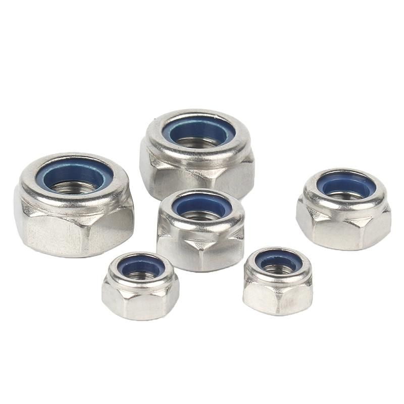 DIN985 Non-Metal Recessed Thin Anti-Loose Locked Nut Ss Nylon Insert Nut