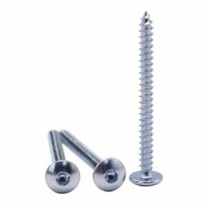 Zinc Plating Carbon Steel Hex Socket Cup Pan Head Button Socket Self Tapping Screw for Wood