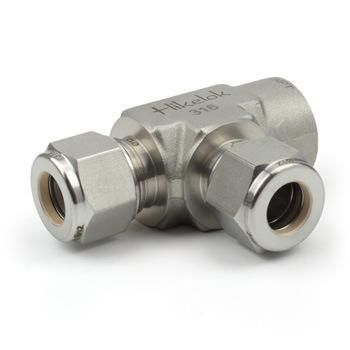 Stainless Steel 316 Double Ferrules Compression Tube Fittings Male Female Run Tee