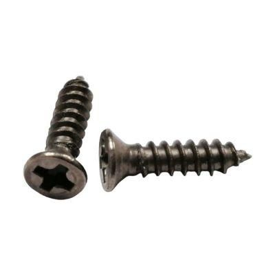 Flat Cross Recessed Countersunk Head Phillips Self Tapping Titanium Screws