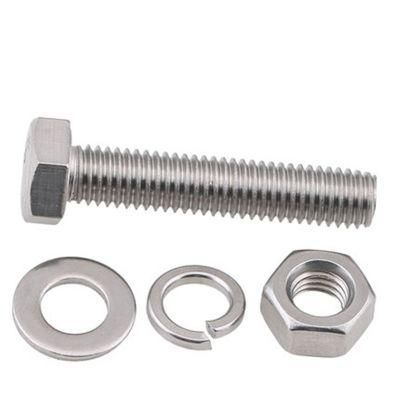 High Quality Fastener Hardware Grade 8.8 Stainless Steel Carbon Steel DIN931 DIN933 Hex Head Nut and Bolt