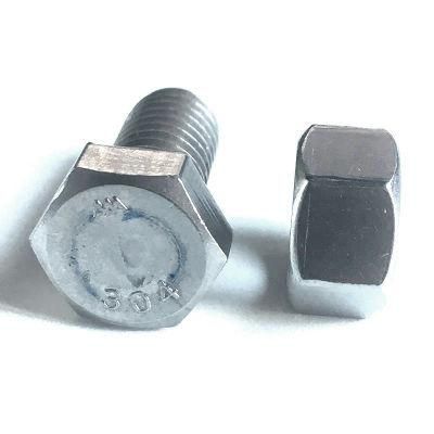 M3 M4 M5 M6 M8 M10 1/2 1/4&quot; 1&quot; DIN934 933 Nut Washer Flange Inch Stainless Steel Hexangon Hex Bolt