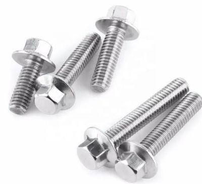 Fastener Stainless Steel M4 M6 M8 M10 M12 DIN 6921 Class 4.8.8.8 10.9 12.9 Hex Flange Bolt