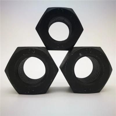 Black Precise Carbon Steel Hexagon Nut ISO 4032 Cheap