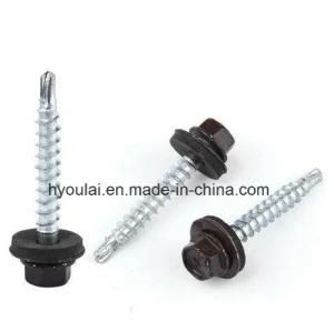Hex Head Self Drill Screw with EPDM Washer Zinc Plated DIN7504