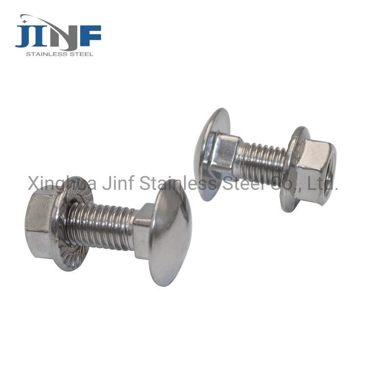 DIN603 Mushroom Round Head 1.4401 1.4403 Stainless Steel Carriage Bolts
